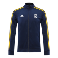 20/21 Real Madrid Navy&Yellow High Neck Collar Training Jacket