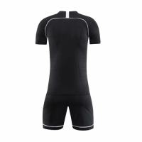 Style Customize Team All Black Soccer Jerseys Kit(Shirt+Short)