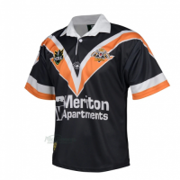 1998 Wests Tigers Retro Rugby Black Jersey Shirt