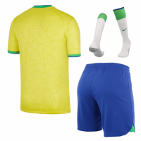 Brazil Jersey Home Whole Kit(Jersey+Shorts+Socks) World Cup 2022