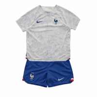France Kids Soccer Jersey Away Kit(Jersey+Shorts) Replica World Cup 2022