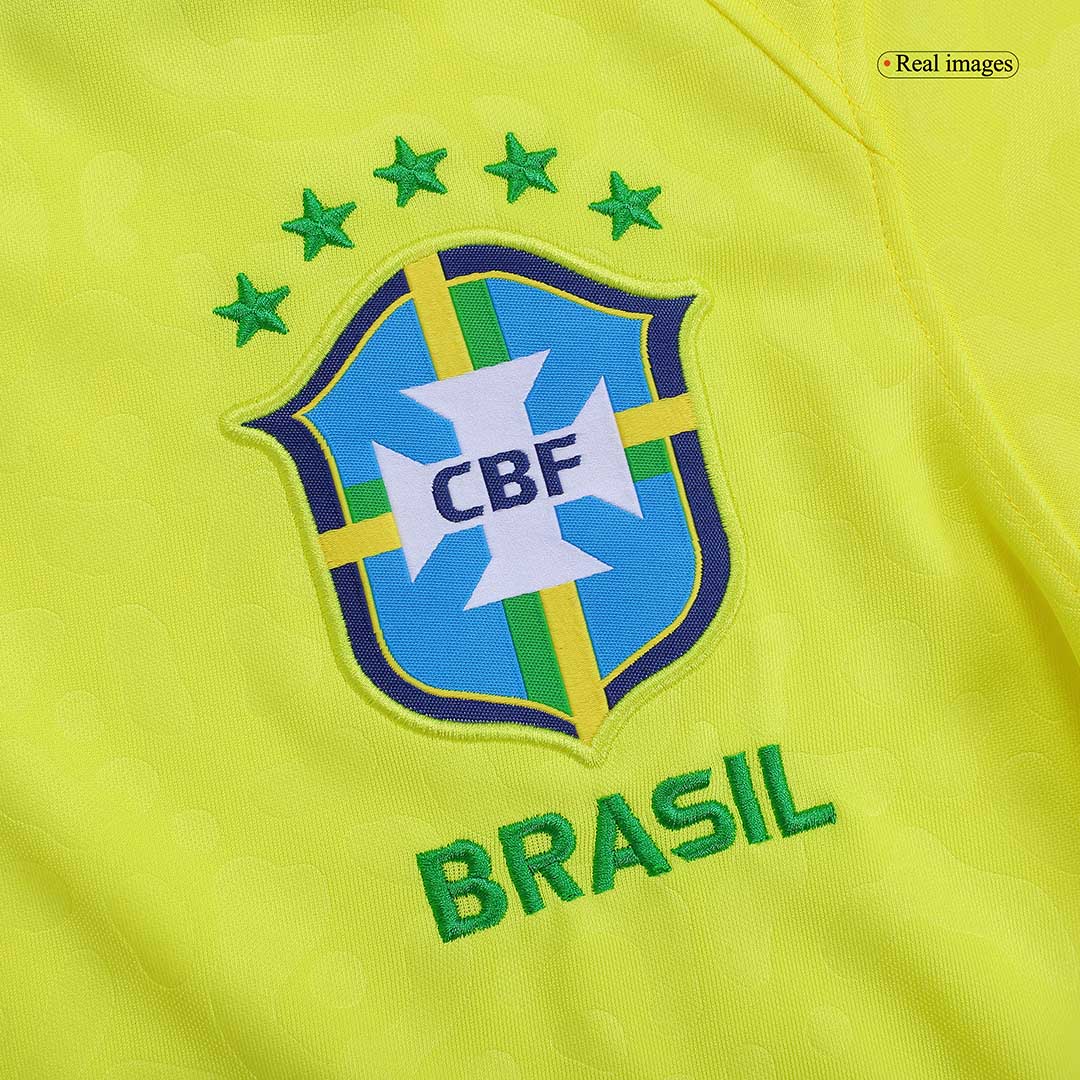 Brazil Neymar Jr #10 Home Jersey World Cup 2022