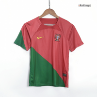 Portugal Kids Jersey Home Whole Kit(Jersey+Shorts+Socks) World Cup 2022