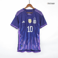 Argentina MESSI #10 Three Stars Jersey Away Player Version World Cup 2022