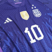 Argentina MESSI #10 Three Stars Jersey Away Player Version World Cup 2022