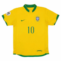 Brazil Ronaldinho #10 Retro Jersey Home World Cup 2006