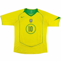 Brazil Ronaldinho #10 Retro Jersey Home 2004