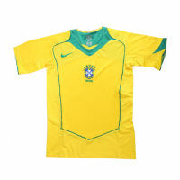 Brazil Ronaldinho #10 Retro Jersey Home 2004