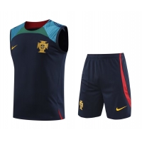 Portugal Sleeveless Training Kit (Top+Shorts) Navy 2022/23