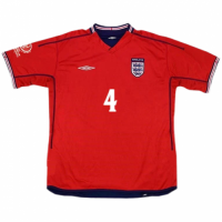 England Gerrard #4 Retro Jersey Away Replica World Cup 2002