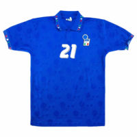Italy ZOLA #21 Retro Jersey Home Replica World Cup 1994
