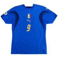 Italy TONI #9 Retro Jersey Home Replica World Cup 2006