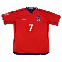 England Beckham #7 Retro Jersey Away Replica World Cup 2002