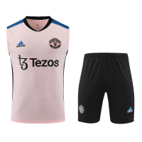 Manchester United Sleeveless Training Kit (Top+Shorts) Pink 2022/23