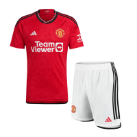 [Super Replica] Manchester United Home Whole Kit Jersey+Shorts+Socks 2023/24