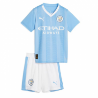 Discount Kids Manchester City Home Jersey Kit 2023/24