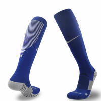 Men Pro Cotton Non-Skid Team Soccer Socks Blue