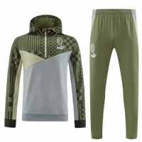 AC Milan Zipper Hoodie Sweat Kit(Top+Pants) Green 2023/24