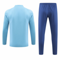 Marseille Zipper Sweatshirt Kit(Top+Pants) Sky Blue 2023/24