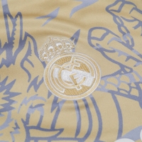 Real Madrid Zipper Sweatshirt Kit(Top+Pants) Yellow 2023/24
