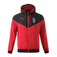 AC Milan Windbreaker Hoodie Jacket Red 2023/24