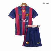 Kids Barcelona Home Jersey Kit(Jersey+Shorts) 2014/15