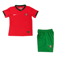 Kids Portugal Home Kit Jersey+Shorts Euro 2024