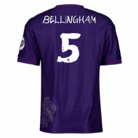 BELLINGHAM #5 Real Madrid Y-3 Fourth Jersey Purple Player Version 2023/24