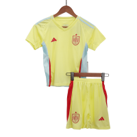 Kids Spain Away Full Jersey Kit Euro 2024