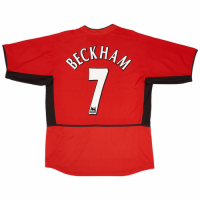 Beckham #7 Manchester United Retro Jersey Home 2002/04