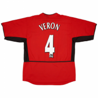 Veron #4 Manchester United Retro Jersey Home 2002/04