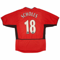 Scholes #18 Manchester United Retro Jersey Home 2002/04