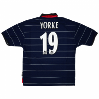 Yorke #19 Manchester United Retro Jersey Away 1999/00