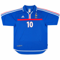 ZIDANE #10 France Retro Jersey Home Eurp Cup 2000