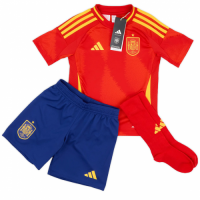 Kids Spain Home Whole Kit(Jersey+Shorts+Socks) Euro 2024