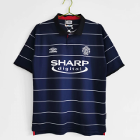 Yorke #19 Manchester United Retro Jersey Away 1999/00