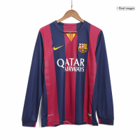 Neymar JR #11 Barcelona Home Long Sleeve Retro Jersey 2014/15