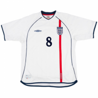 SCHOLES #8 Retro England Home Jersey World Cup 2002