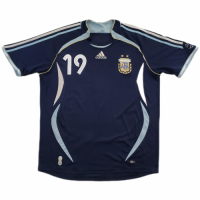 Messi #19 Argentina Retro Jersey Away World Cup 2006