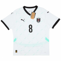 Alaba #8 Austria Away Jersey Euro 2024