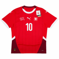 Xhaka #10 Switzerland Home Jersey Euro 2024