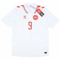 Højlund #9 Denmark Away Jersey Euro 2024