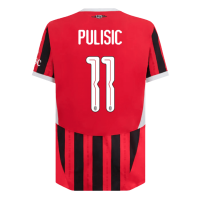 PULISIC #11 AC Milan Home Match Jersey 2024/25 - UCL Font