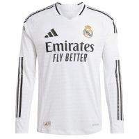 Real Madrid Home Long Sleeve Jersey Player Version 2024/25