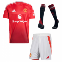 Manchester United Home Full Kit(Jersey+Shorts+Socks) 2024/25