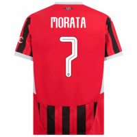 MORATA #7 AC Milan Home Jersey 2024/25 - UCL Font