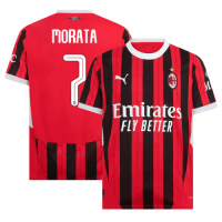 MORATA #7 AC Milan Home Jersey 2024/25 - UCL Font