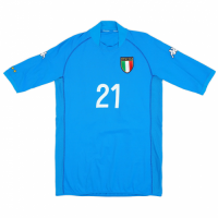 VIERI #21 Retro Italy Home Jersey World Cup 2002