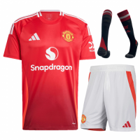 [Super Replica] Manchester United Home Full Kit(Jersey+Shorts+Socks) 2024/25