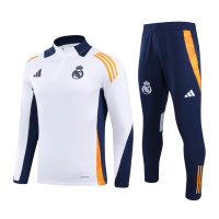 Kids Real Madrid Zipper Sweat Kit(Top+Pants) 2024/25